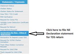 How To File Nil Tds Return Through Online Mode Nil Tds Return