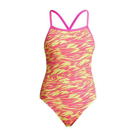 Funkita Snow Caps Girls Tie Me Tight One Piece Aqua Swim Supplies