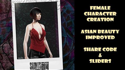 Saints Row 2022 Asian Beauty Updated Female Character Creation