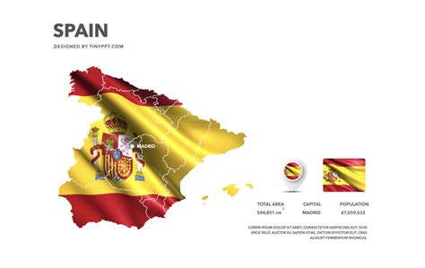 Spain Map Slide Powerpoint Tinyppt