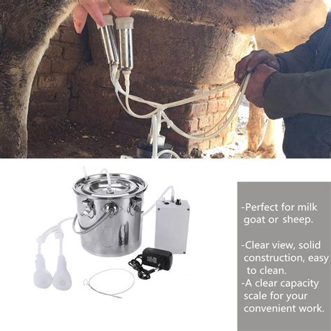 Shop Generic 5L Dual Head Milking Machine Farm Cow Goat Milker Impulse