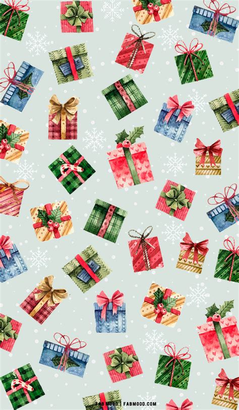 Christmas Aesthetic Wallpapers Mix Match Presents Wallpaper