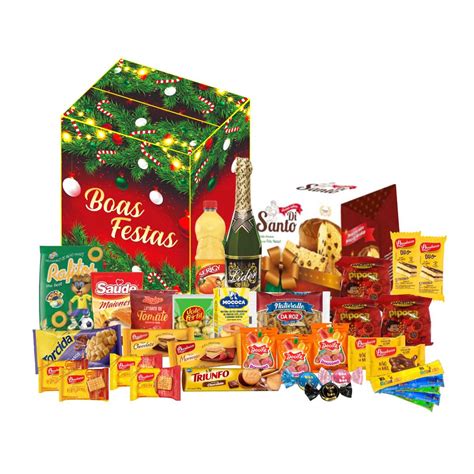 Cesta de Natal Família 30 Itens Ref 2999 Presente Natalino