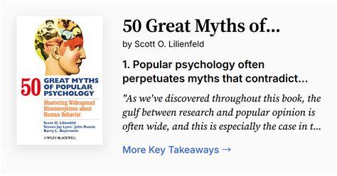 50 Great Myths Of Popular Psychology Summary And Audio