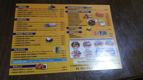 Menu At Asia Doner Kebab Restaurant Alcala De Henares