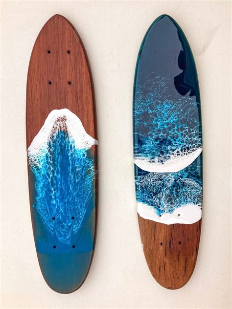 Vintage Skate Deck Wall Art Skateboard From the 70s With Ocean Resin ...