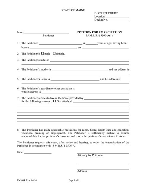 Printable Emancipation Forms Printable Forms Free Online