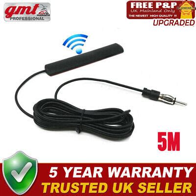 Powerfull Universal Car Hidden Amplified Antenna AM FM Radio Ariel 12V