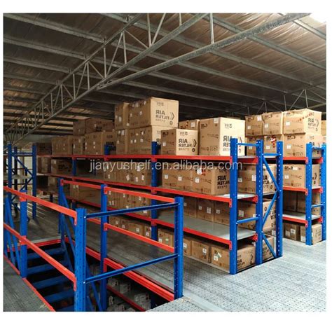 Heavy Duty Steel Mezzanine Floor System Customized High Density