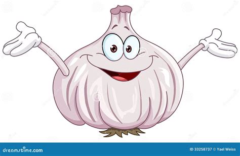 Garlic Cartoon Stock Vector Illustration Of Healthy