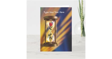 Rose In Hourglass Card