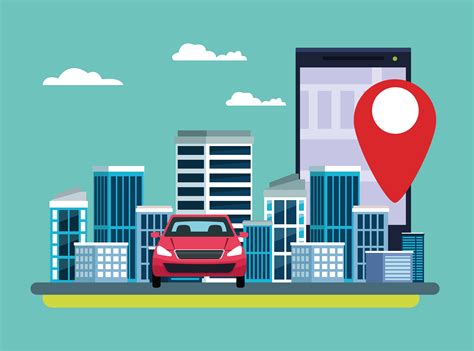 Gps Location Car Service Concept 657228 Vector Art At Vecteezy