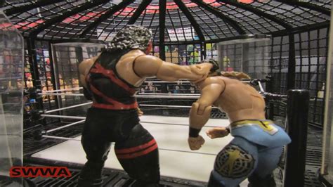 SWWA 44 WWE Stop Motion Elimination Chamber Pod Breaks YouTube