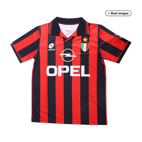 Gogoalshop 9697 Ac Milan Home Red Retro Soccer Jerseys Shirt Ac Milan