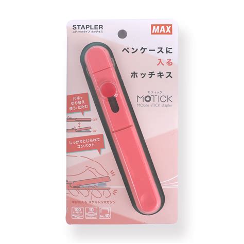 Max Motick Mobile Stick Stapler Pink Stationery Pal