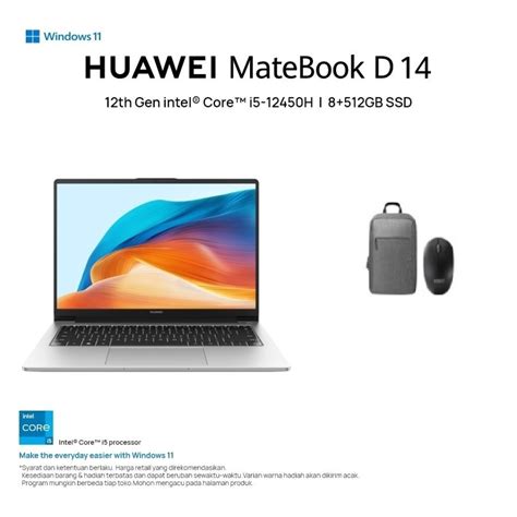 Jual Huawei Matebook D14 Intel Core I5 12450h 8gb 512gb 14 Ips Win11 Shopee Indonesia