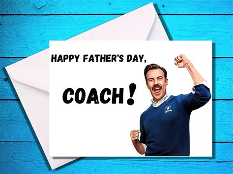 Ted Lasso Happy Fathers Day Card Etsy Uk