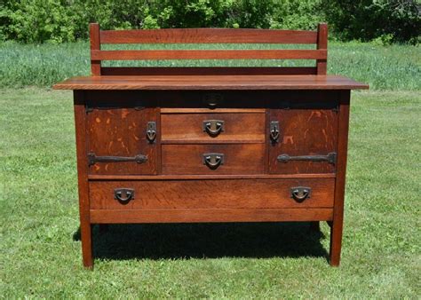 Gustav Stickley Oak Sideboard Model 814 12 Aug 10 2018