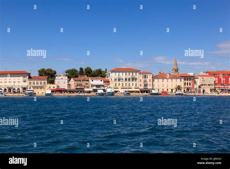 View Of Porec Skyline And Sea Istria Croatia Stock Photo Alamy