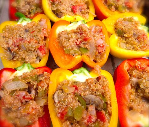 Quinoa Stuffed Peppers - Tastefulventure