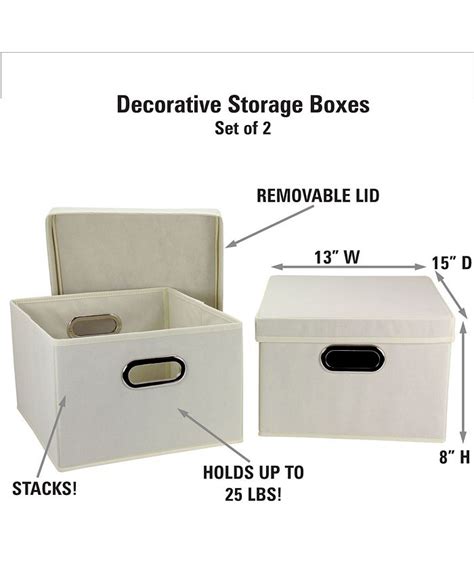 Household Essentials Collapsible Storage Box Set Natural Macys