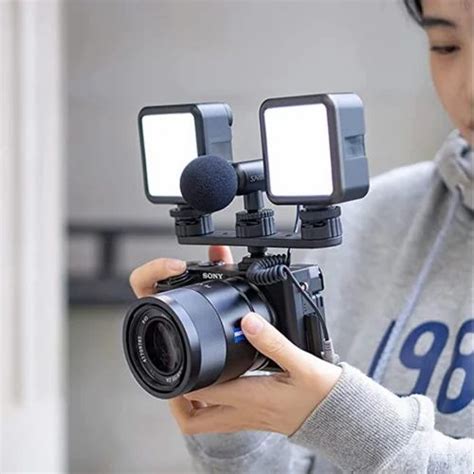 PT Triple Hot Shoe DSLR Plate Microphone LED Video Light At Rs Piece Cam Flash