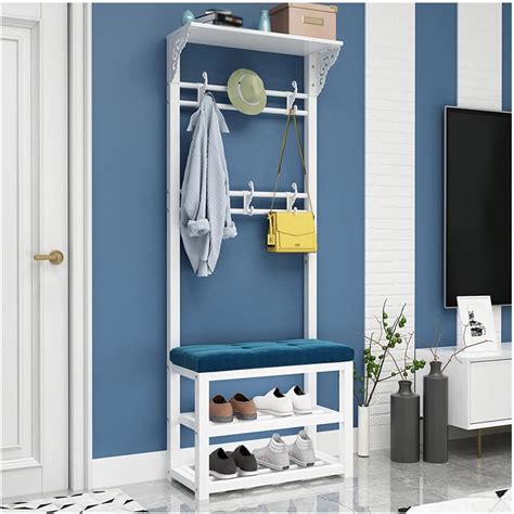 Otbk Coat Stand With Seat And Shoe Storage Narrow Hallway