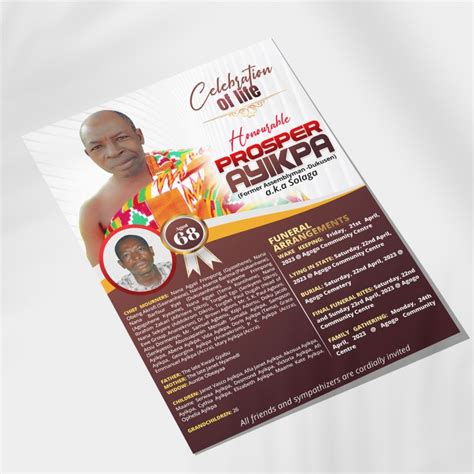 Buy Funeral Poster Template By Opoku Afriyie Solomon On