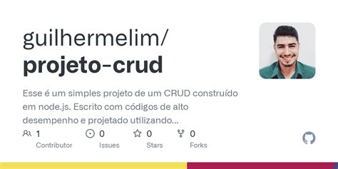 Github Guilhermelim Projeto Crud Esse Um Simples Projeto De Um