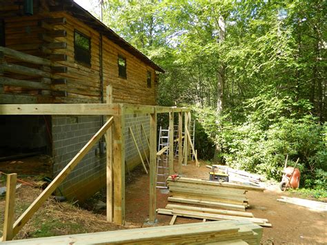 Lises Log Cabin Life Deck Building Day 2