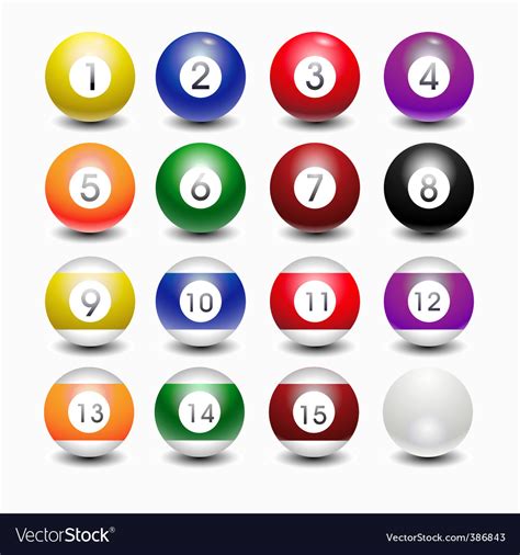 Snooker balls Royalty Free Vector Image - VectorStock