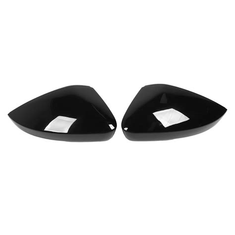 Pair Rearview Mirror Cap Gloss Black Exterior Side Wing Mirror Cap