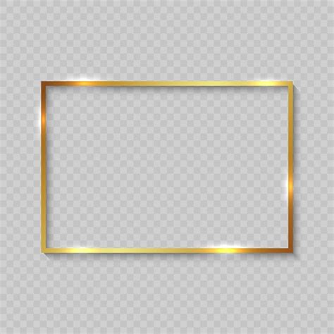 Premium Vector Gold Frame With Shiny Borders