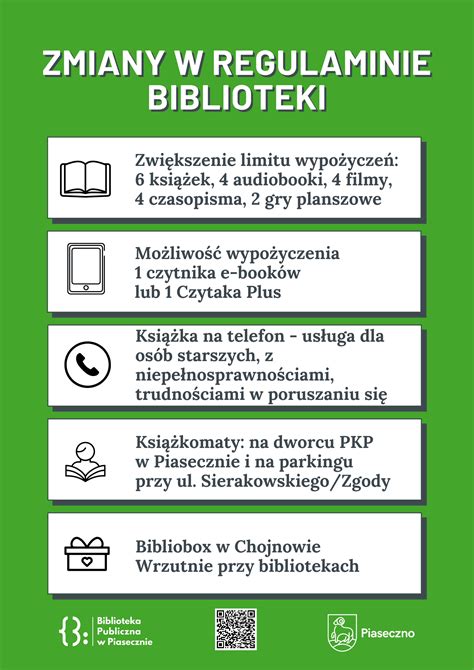 Regulamin Biblioteki Publicznej W Piasecznie Zmiany Biblioteka