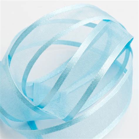 Pale Blue Satin Edge Organza Ribbon Favour This