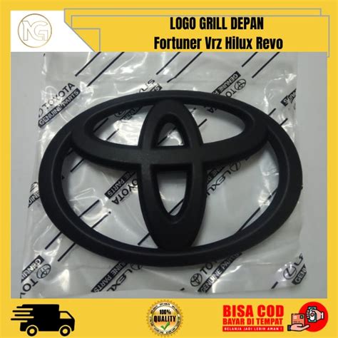 Jual Logo Grill Depan Fortuner VRZ Hilux Revo Warna Hitam Doff Original