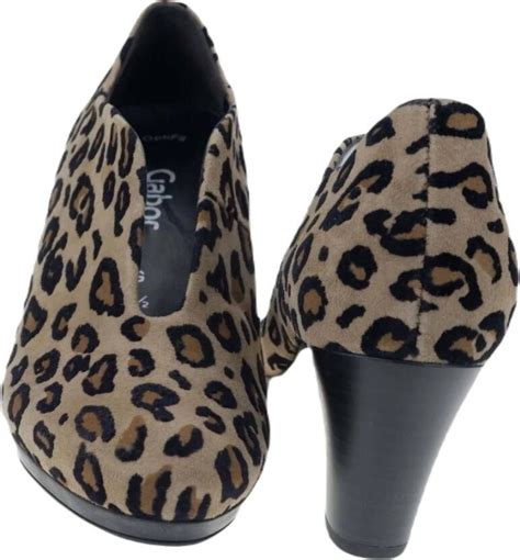 Gabor Dames Pump Beige Luipaard Print Schoenen Nl