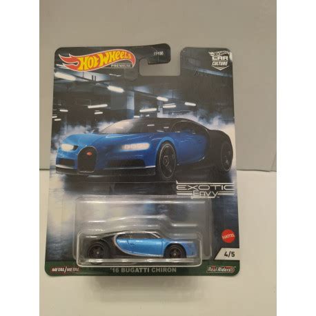 BUGATTI CHIRON 2016 EXOTIC ENVY 4 5 1 64 HOT WHEELS PREMIUM BCN STOCK CARS