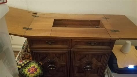 Moving Must Sell This Gently Used Sewing Cabinet With Sewing Machine Well Interior Has 3