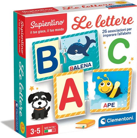 Clementoni Sapientino Gioco Educativo 3 Anni Flashcards Lettere