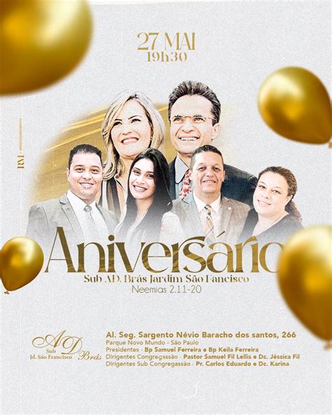 Aniversário da igreja Ideias de banner Cartaz de divulgação Modelo