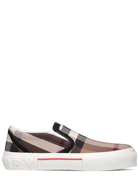 Burberry Slip On Sneakers „curt“ Birch Brown Luisaviaroma