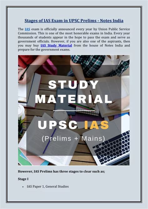 Ppt Stages Of Ias Exam In Upsc Prelims Notes India Vision Ias