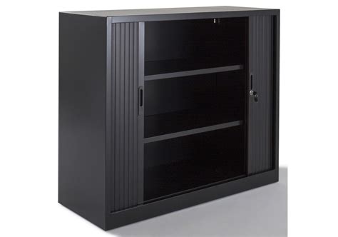 Armoire M Tal Basse Rideaux L H Cm Coloris Noir