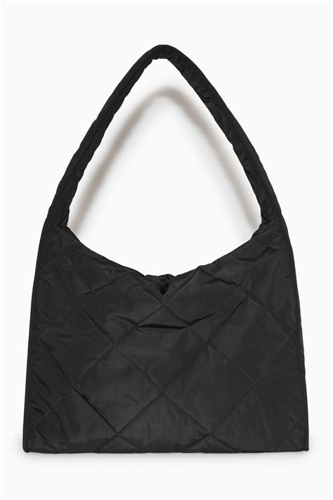 Cos Oversized Quilted Bag In Black Lyst