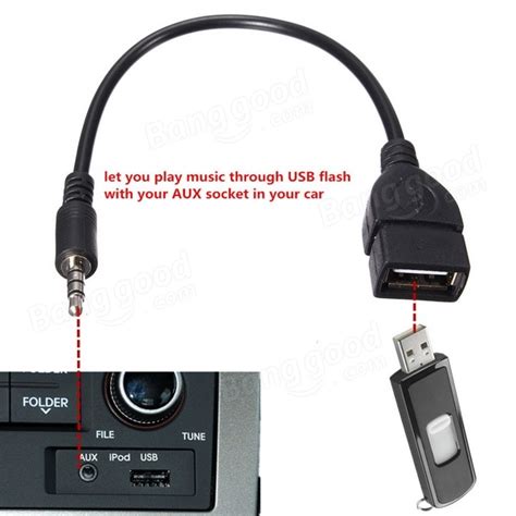 Mm Male Audio Aux Jack To Usb Type A Female Otg Converter