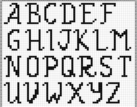 Printable Crochet Letters Graph