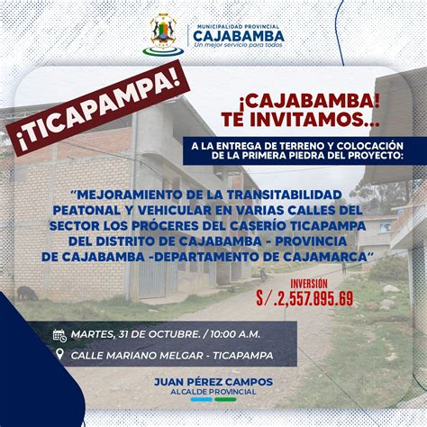 Ticapampa Contar Con Pistas Y Veredas Campa As Municipalidad