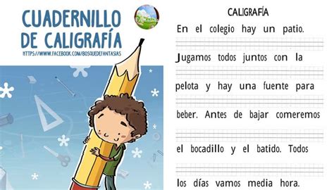 Cuadernillo de caligrafía en formato PDF para descargar e imprimir de