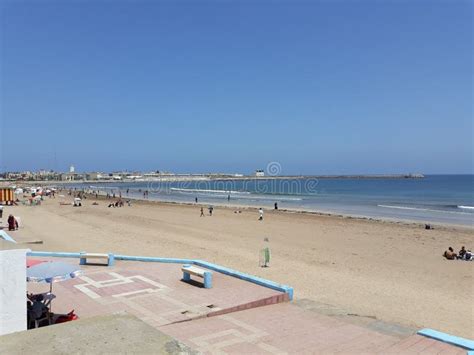 El jadida beach ,morocco . stock image. Image of nature - 141504171